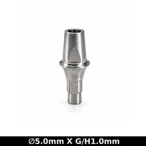Dentaltech Straight Abutment ?5.0mm X G/H1.0mm - Straumann RC Implant Compatible