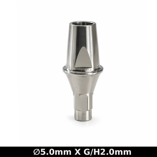 Dentaltech Straight Abutment ?5.0mm X G/H2.0mm - Straumann RC Implant Compatible