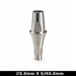 Dentaltech Straight Abutment ?5.0mm X G/H4.0mm - Straumann RC Implant Compatible