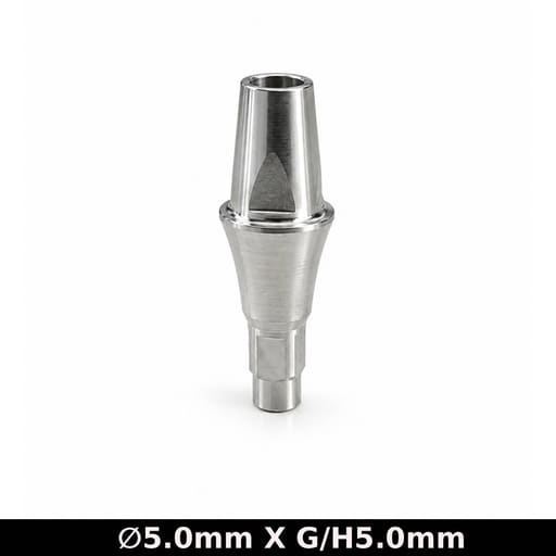 Dentaltech Straight Abutment ?5.0mm X G/H5.0mm - Straumann RC Implant Compatible