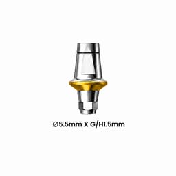 Dentaltech Straight Abutment ?5.5mm X G/H1.5mm - Dentium Superline / Dio/ Megagen / Dentis/ CoWellMedi Implant Compatible