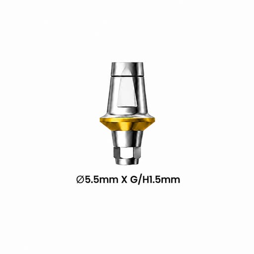 Dentaltech Straight Abutment ?5.5mm X G/H1.5mm - Dentium Superline / Dio/ Megagen / Dentis/ CoWellMedi Implant Compatible