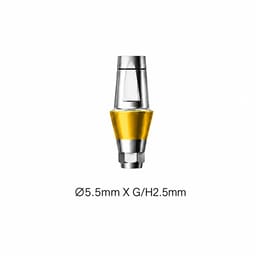 Dentaltech Straight Abutment ?5.5mm X G/H2.5mm - Dentium Superline / Dio/ Megagen / Dentis/ CoWellMedi Implant Compatible