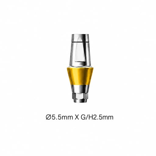 Dentaltech Straight Abutment ?5.5mm X G/H2.5mm - Dentium Superline / Dio/ Megagen / Dentis/ CoWellMedi Implant Compatible