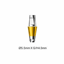 Dentaltech Straight Abutment ?5.5mm X G/H4.5mm - Dentium Superline / Dio/ Megagen / Dentis/ CoWellMedi Implant Compatible