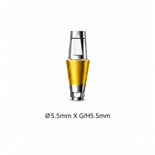 Dentaltech Straight Abutment ?5.5mm X G/H5.5mm - Dentium Superline / Dio/ Megagen / Dentis/ CoWellMedi Implant Compatible