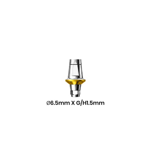Dentaltech Straight Abutment ∅6.5mm X G/H1.5mm - Dentium Superline / Dio/ Megagen / Dentis/ CoWellMedi Implant Compatible