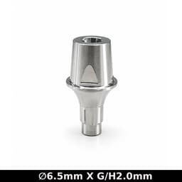 Dentaltech Straight Abutment ?6.5mm X G/H2.0mm - Straumann RC Implant Compatible