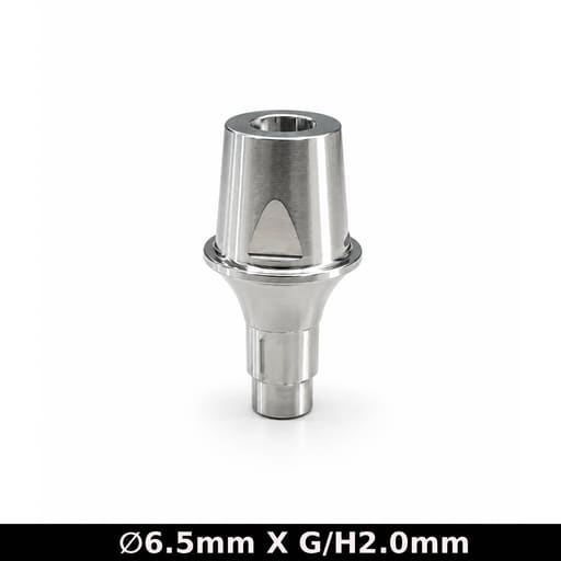Dentaltech Straight Abutment ?6.5mm X G/H2.0mm - Straumann RC Implant Compatible