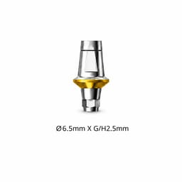 Dentaltech Straight Abutment ?6.5mm X G/H2.5mm - Dentium Superline / Dio/ Megagen / Dentis/ CoWellMedi Implant Compatible