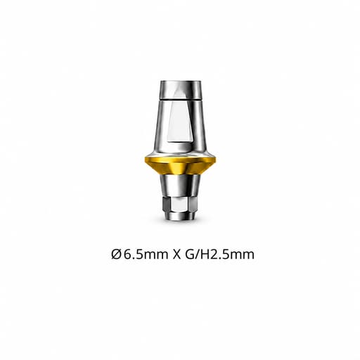 Dentaltech Straight Abutment ?6.5mm X G/H2.5mm - Dentium Superline / Dio/ Megagen / Dentis/ CoWellMedi Implant Compatible
