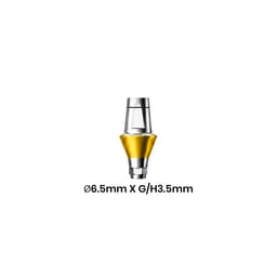 Dentaltech Straight Abutment ∅6.5mm X G/H3.5mm - Dentium Superline / Dio/ Megagen / Dentis/ CoWellMedi Implant Compatible