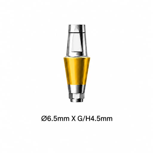 Dentaltech Straight Abutment ?6.5mm X G/H4.5mm - Dentium Superline / Dio/ Megagen / Dentis/ CoWellMedi Implant Compatible