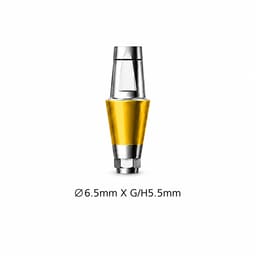 Dentaltech Straight Abutment ?6.5mm X G/H5.5mm - Dentium Superline / Dio/ Megagen / Dentis/ CoWellMedi Implant Compatible