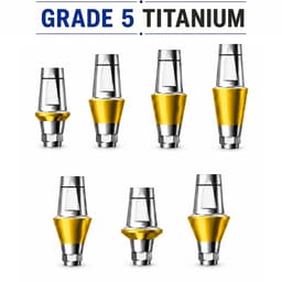 Dentaltech Straight Abutments - Dentium Superline / Dio/ Megagen / Dentis/ CoWellMedi Implant Compatible