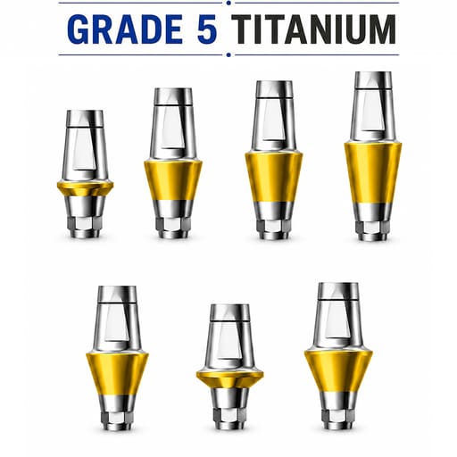 Dentaltech Straight Abutments - Dentium Superline / Dio/ Megagen / Dentis/ CoWellMedi Implant Compatible