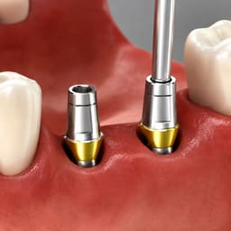 Dentaltech Straight Abutment ∅4.5mm X G/H1.0mm - Dentium Superline / Dio/ Megagen / Dentis/ CoWellMedi Implant Compatible - 2