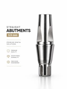 Dentaltech Straight Abutments - Straumann NC Implant Compatible - 2