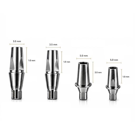 Dentaltech Straight Abutments - Straumann NC Implant Compatible