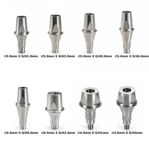 Dentaltech Straight Abutments - Straumann RC Implant Compatible
