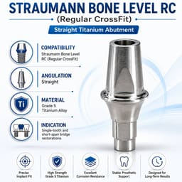Dentaltech Straight Abutments - Straumann RC Implant Compatible - 4