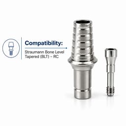 Dentaltech Straumann BLT Compatible Ti Base - RC - Non Hex - 4