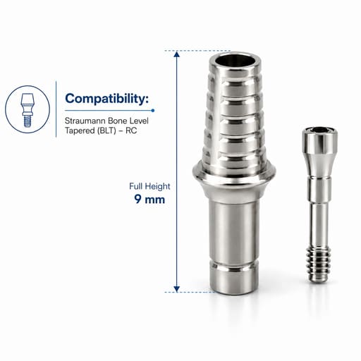Dentaltech Straumann BLT Compatible Ti Base - RC - Non Hex