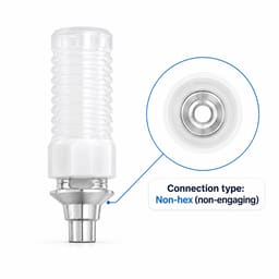 Dentaltech Straumann BLX Compatible Non-Hex CCM Castable Abutment - 4