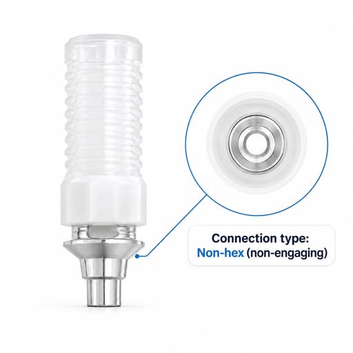 Dentaltech Straumann BLX Compatible Non-Hex CCM Castable Abutment