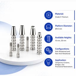  Dentaltech Temporary Abutments Regular - Osstem Implant Compatible - 3