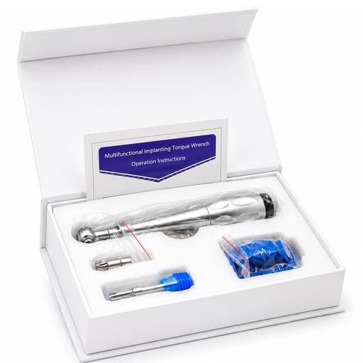 Dentaltech Torque Wrench Kit with 16 Drivers for Implant Surgery (Latch Type)