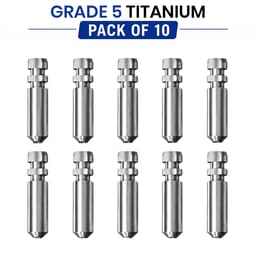 Dentaltech Universal Multi Unit Lab Analog - Osstem | Noris | Adin | Straumann | Nobel Biocare | Neodent | ICX Medentis Implant Compatible (FHTDT) (Pack of 10)
