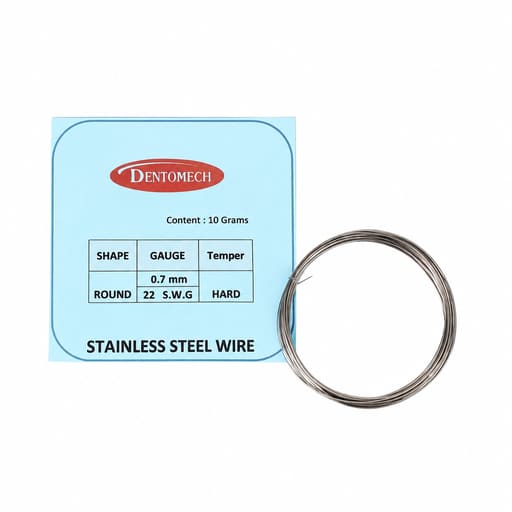 Dentomech Hard Steel Orthodontic Wire Pouch 10g - 22 Gauge ( 0.7 mm )