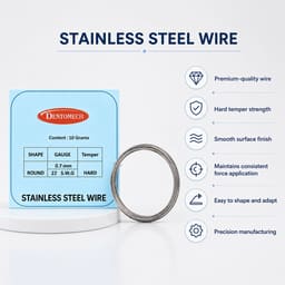 Dentomech Hard Steel Orthodontic Wire Pouch 10g - 22 Gauge ( 0.7 mm ) - 2