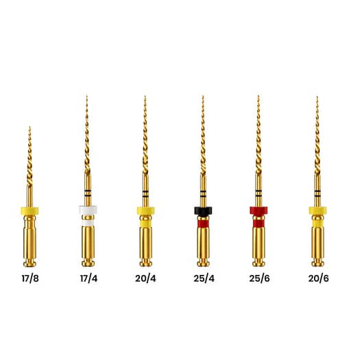 DentsMind DM-F1 NiTi Gold Rotary Files - 21mm(Pack of 6)
