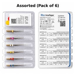 DentsMind InnoTaper NiTi Gold Rotary files - 25mm (Pack of 6) - 11