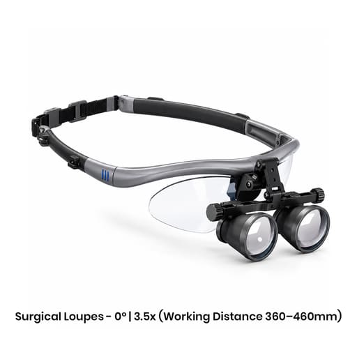 DentsMind Surgical Loupes - 0° | 3.5x (Working Distance 360–460mm)