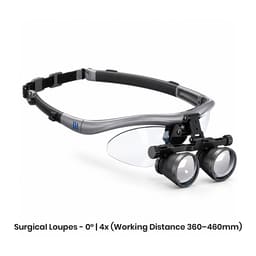 DentsMind Surgical Loupes - 0° | 4x (Working Distance 360–460mm)