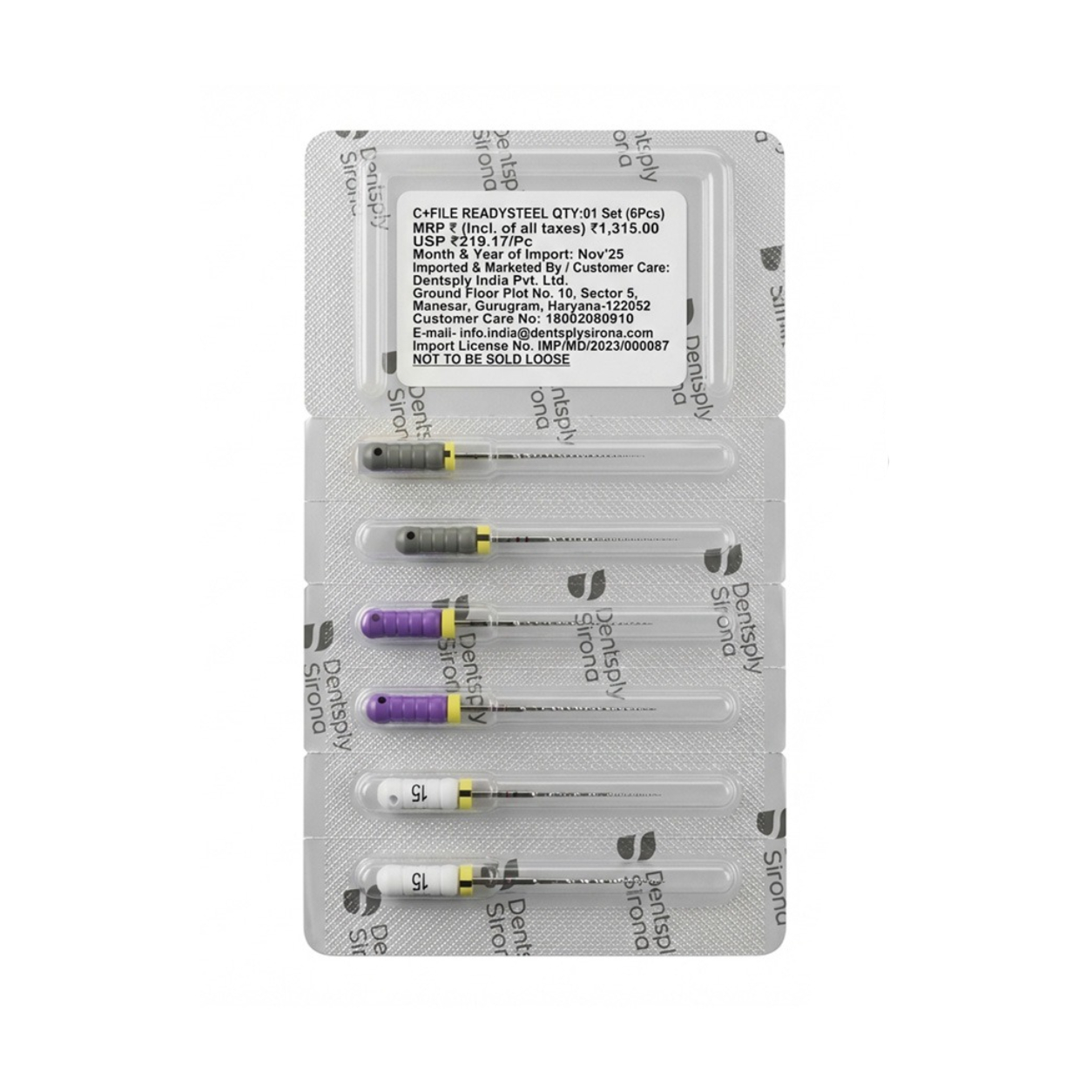 Dentsply C+ Ready Steel Endodontic Hand Files 21mm