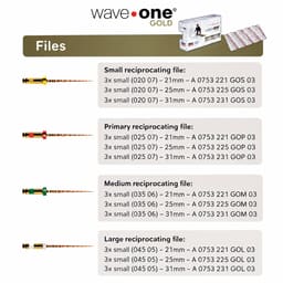 Dentsply WaveOne Gold Rotary Files Refill  - 3