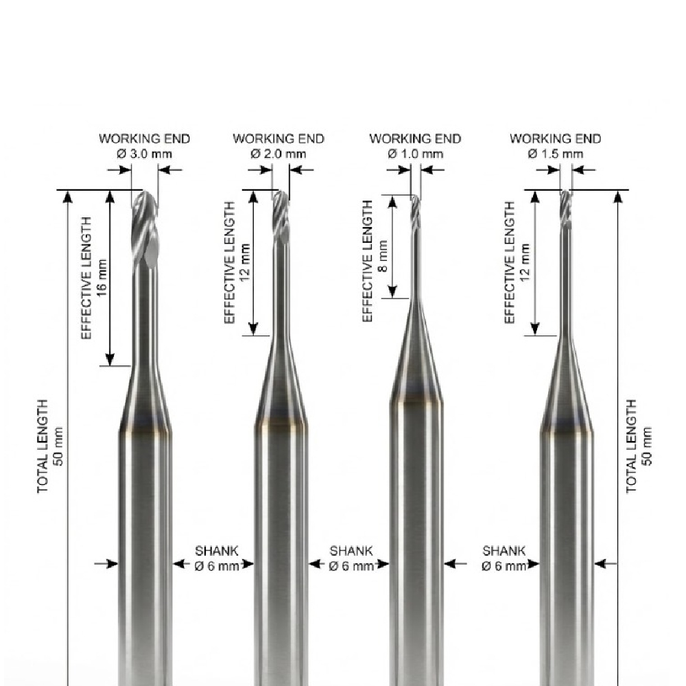Nexy Metal Milling Bur DC - Ball Knife (JDM5DW Type)