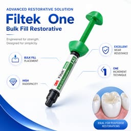 3M ESPE Filtek One Bulk Fill Restorative Syringe Shade A2 (Pack of 1)  - 4