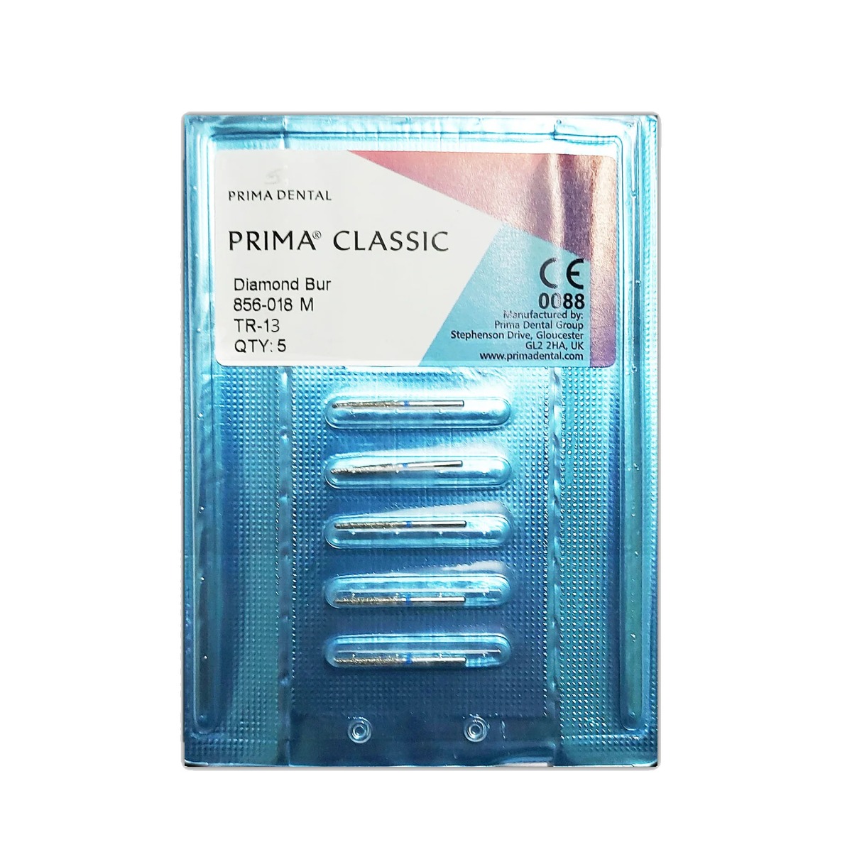 Prima Dental Diamond Bur 856-018M (TR-13) - Pack of 5