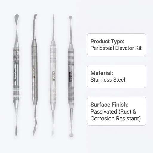 Veecare Flap Elevation Surgical Kit (Set of 4)
