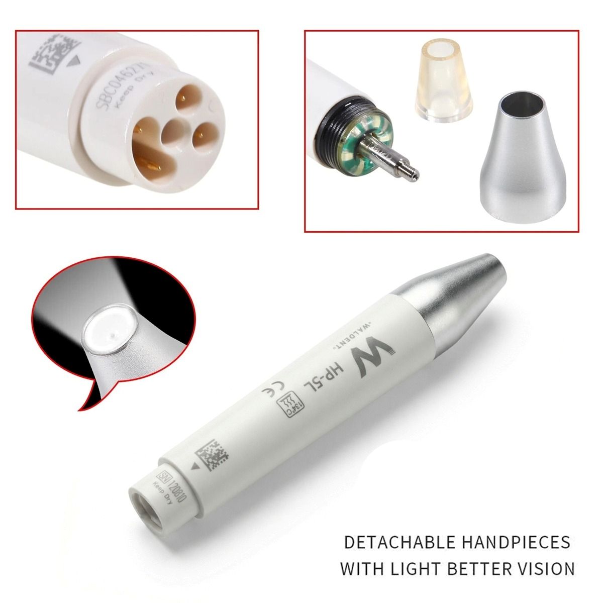 Waldent Scaler Handpiece For Ultrawave MaxPiezo 4 LED Ultrasonic Scaler 