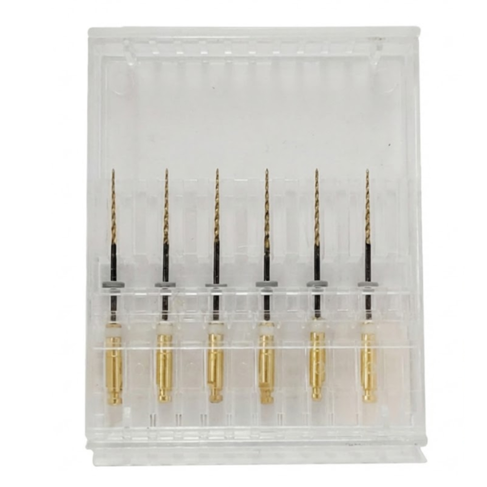 Micro Mega Hero Gold Rotary Files -21mm 4% #17 (Pack of 6)