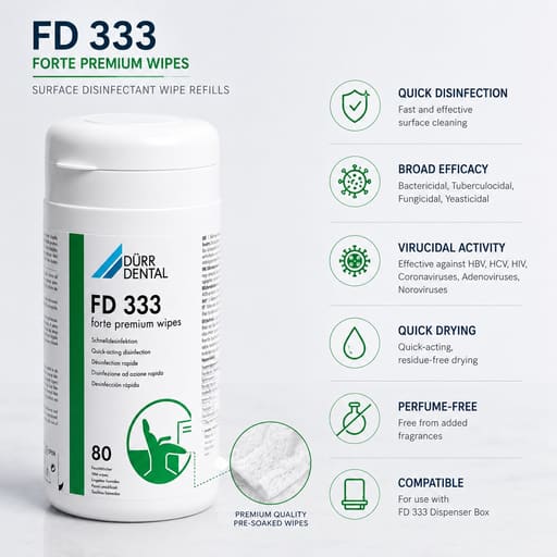 Durr Dental FD 333 Surface Disinfectant Wipe Refills