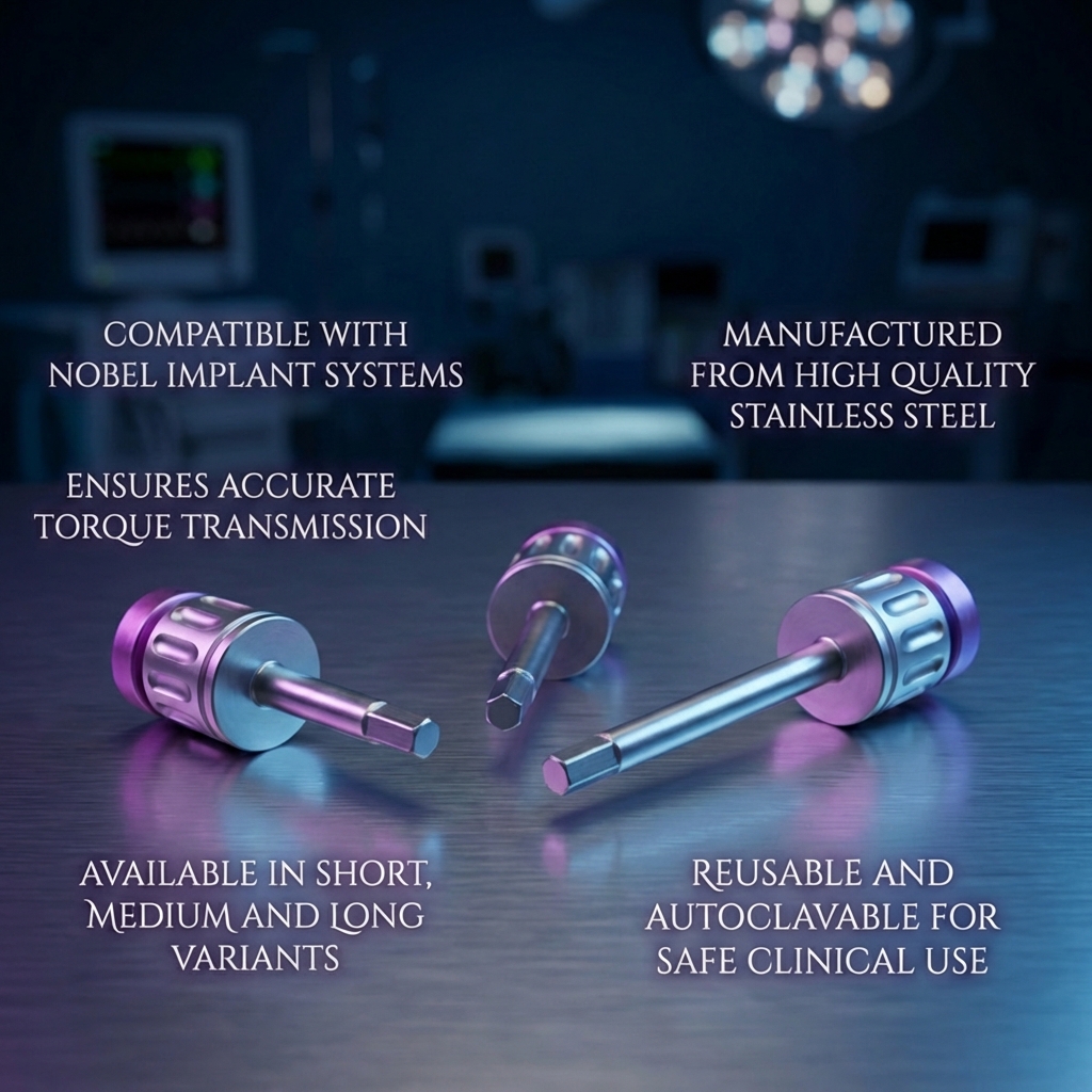 Dentaltech Prosthetic Hex Drivers - Nobel Biocare Implant Compatible