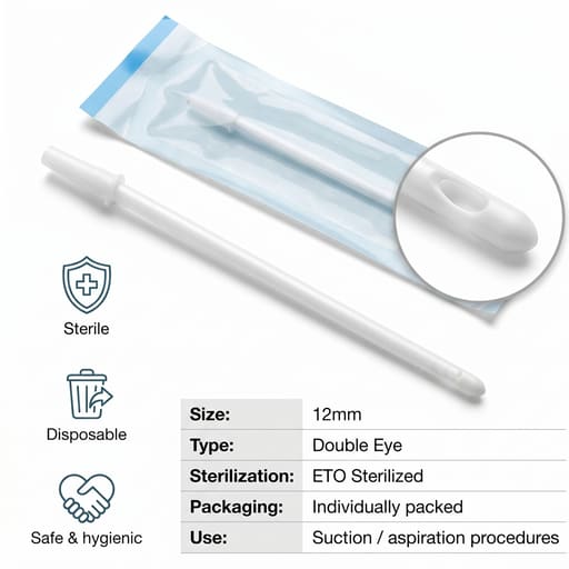 Anand Karman Type Cannulae -12mm (Double Eye) 10Pk