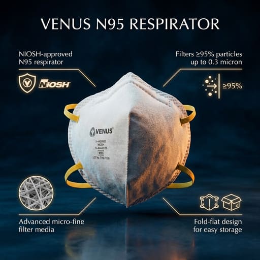 Venus V4400 N95 Mask (Pack of 1)